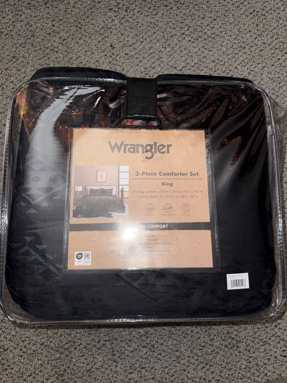 Wrangler Black 3-Piece King Comforter Set